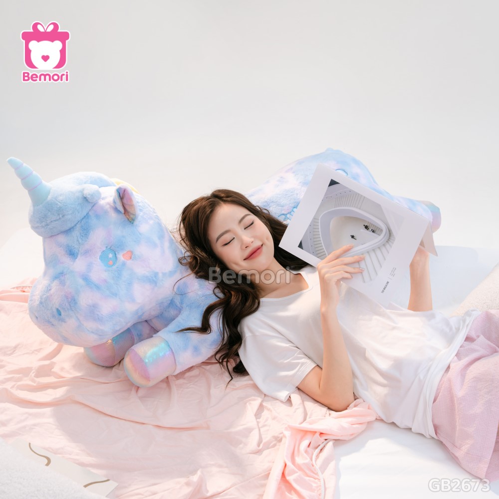 Gối Bông Unicorn Nằm Galaxy Bigsize