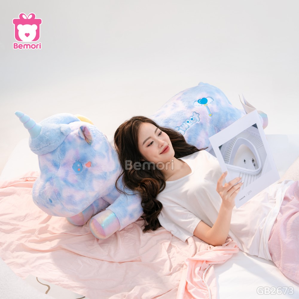 Gối Bông Unicorn Nằm Galaxy Bigsize