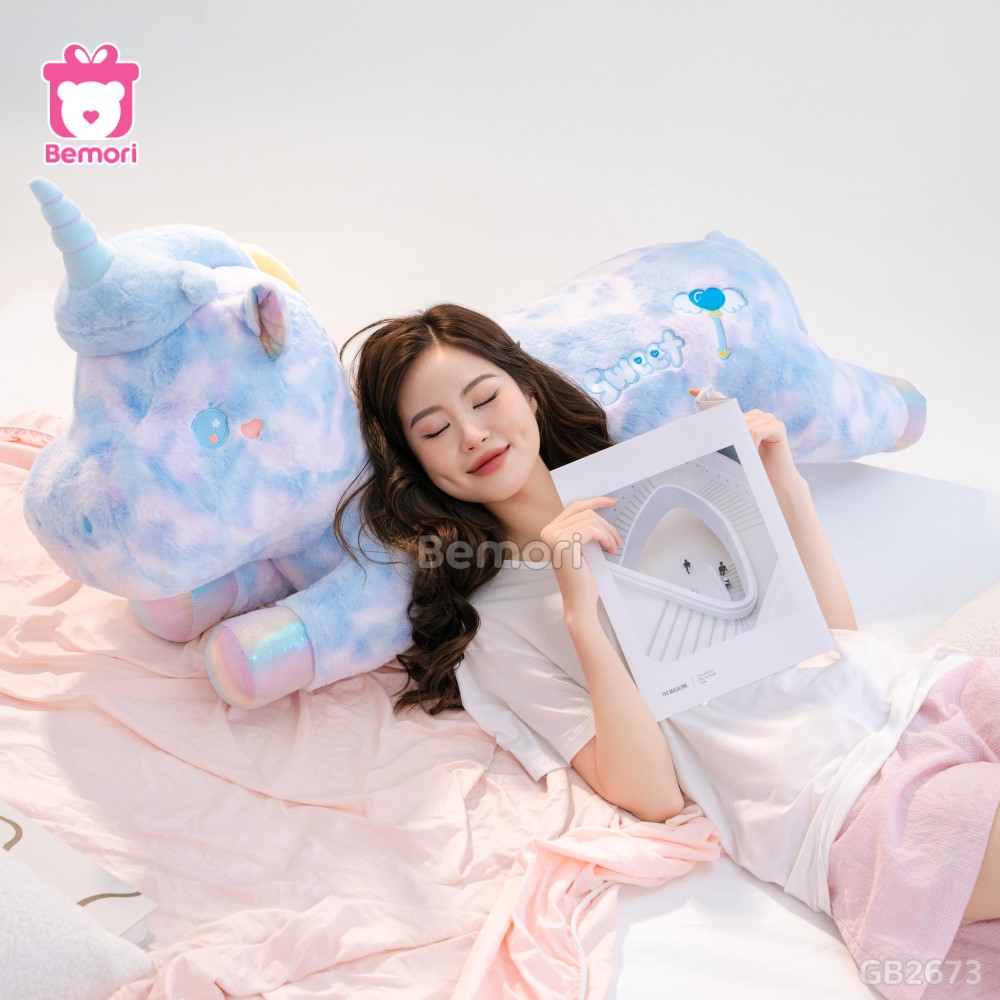 Gối Bông Unicorn Nằm Galaxy Bigsize