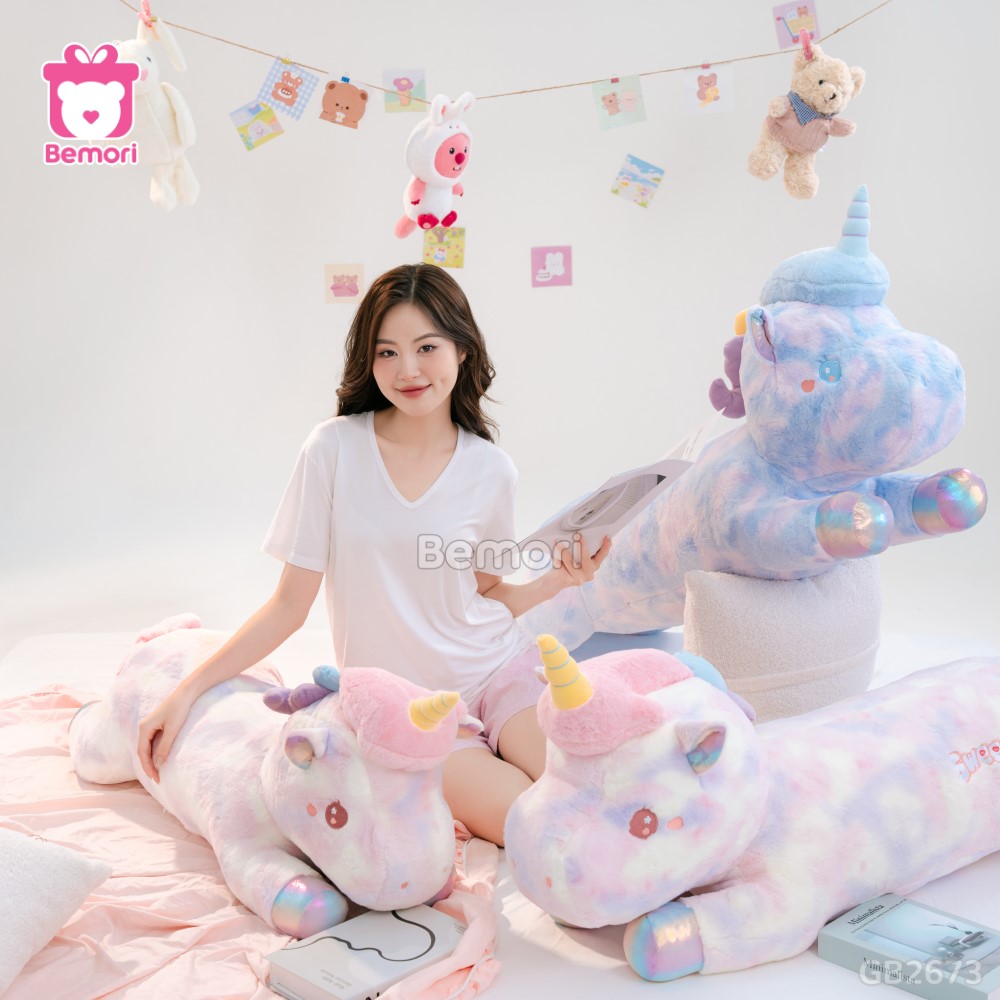 Gối Bông Unicorn Nằm Galaxy Bigsize