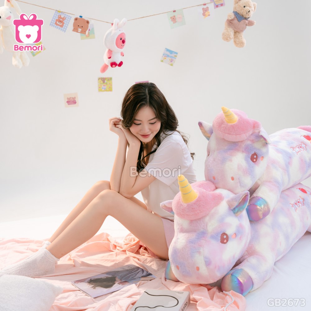 Gối Bông Unicorn Nằm Galaxy Bigsize