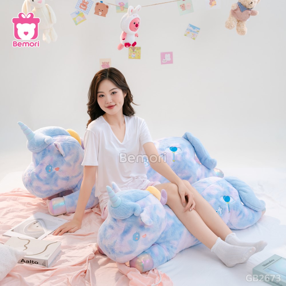 Gối Bông Unicorn Nằm Galaxy Bigsize