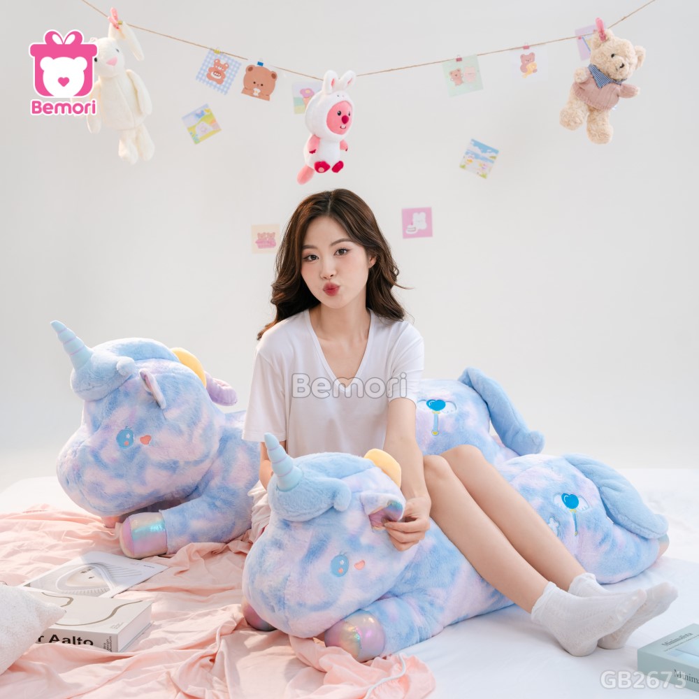 Gối Bông Unicorn Nằm Galaxy Bigsize