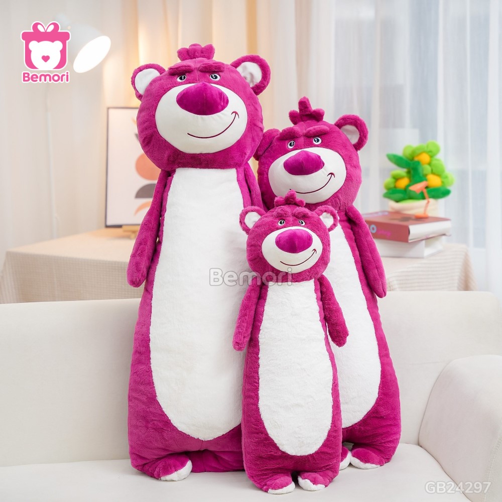 Gối Ôm Gấu Lotso Dâu nhồi bông êm ái