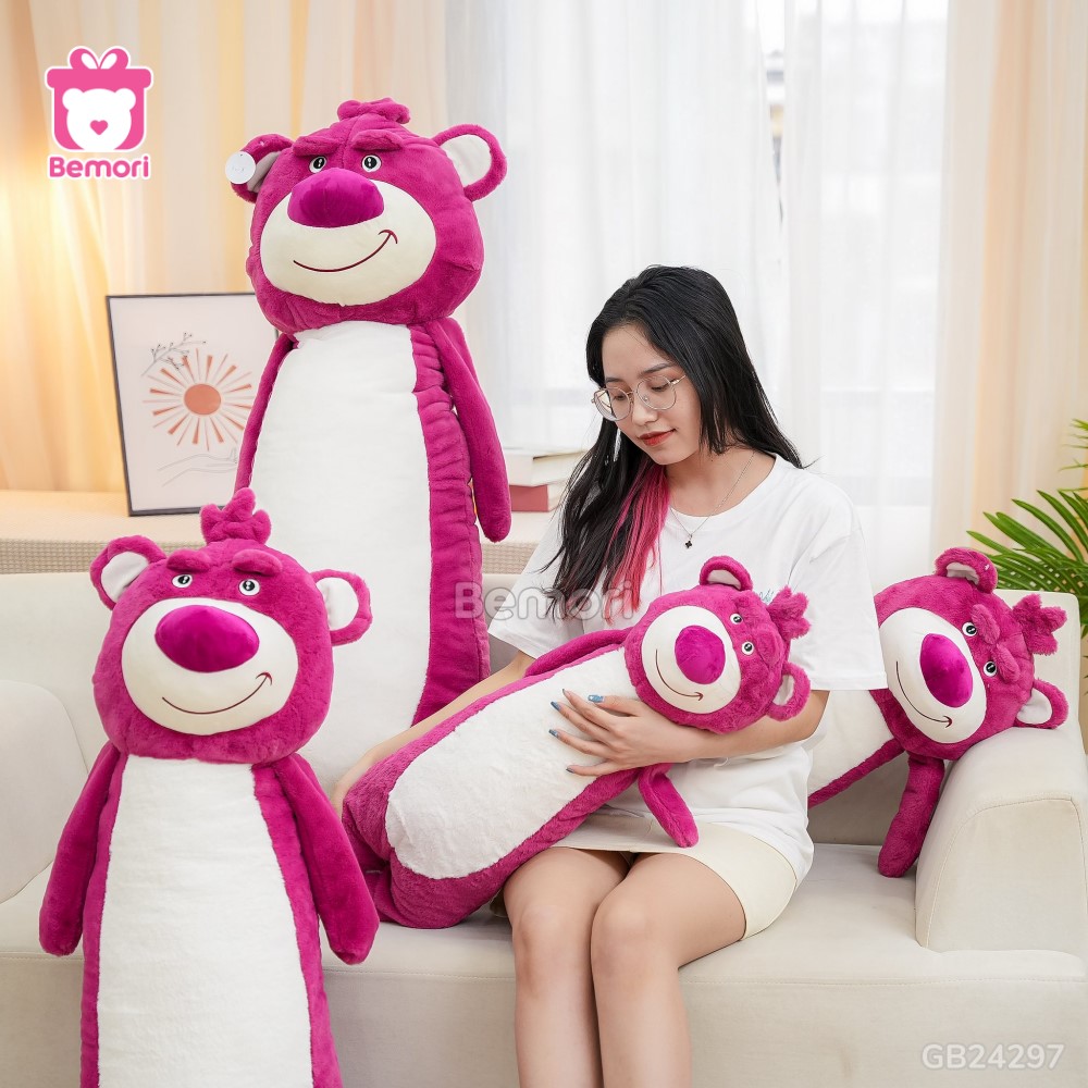 Gối Ôm Gấu Lotso Dâu phù hợp cho nhiều mục đích sử dụng
