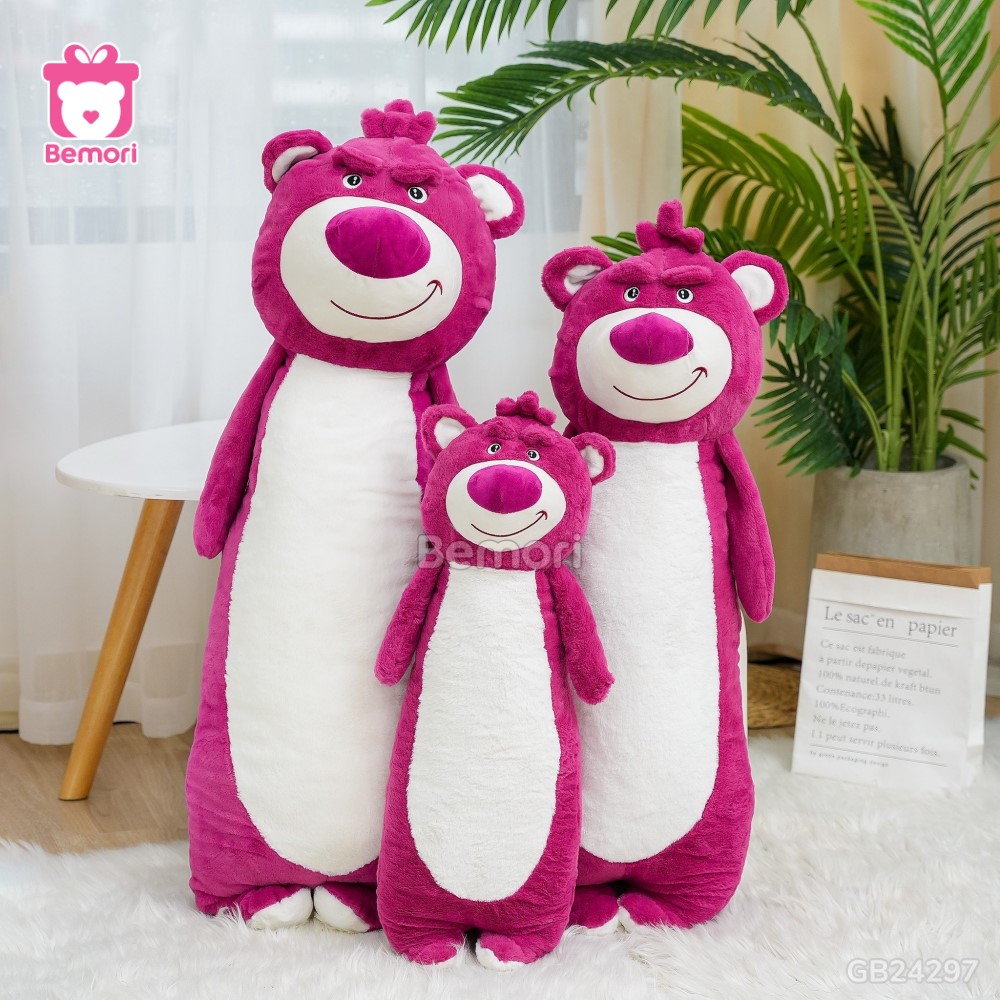 Gối Ôm Gấu Lotso Dâu kiểu dáng dễ thương