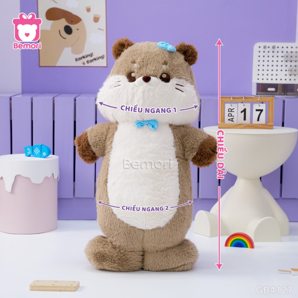 Cách đo kích thước của Gối Ôm Hải Cẩu Đội Cá