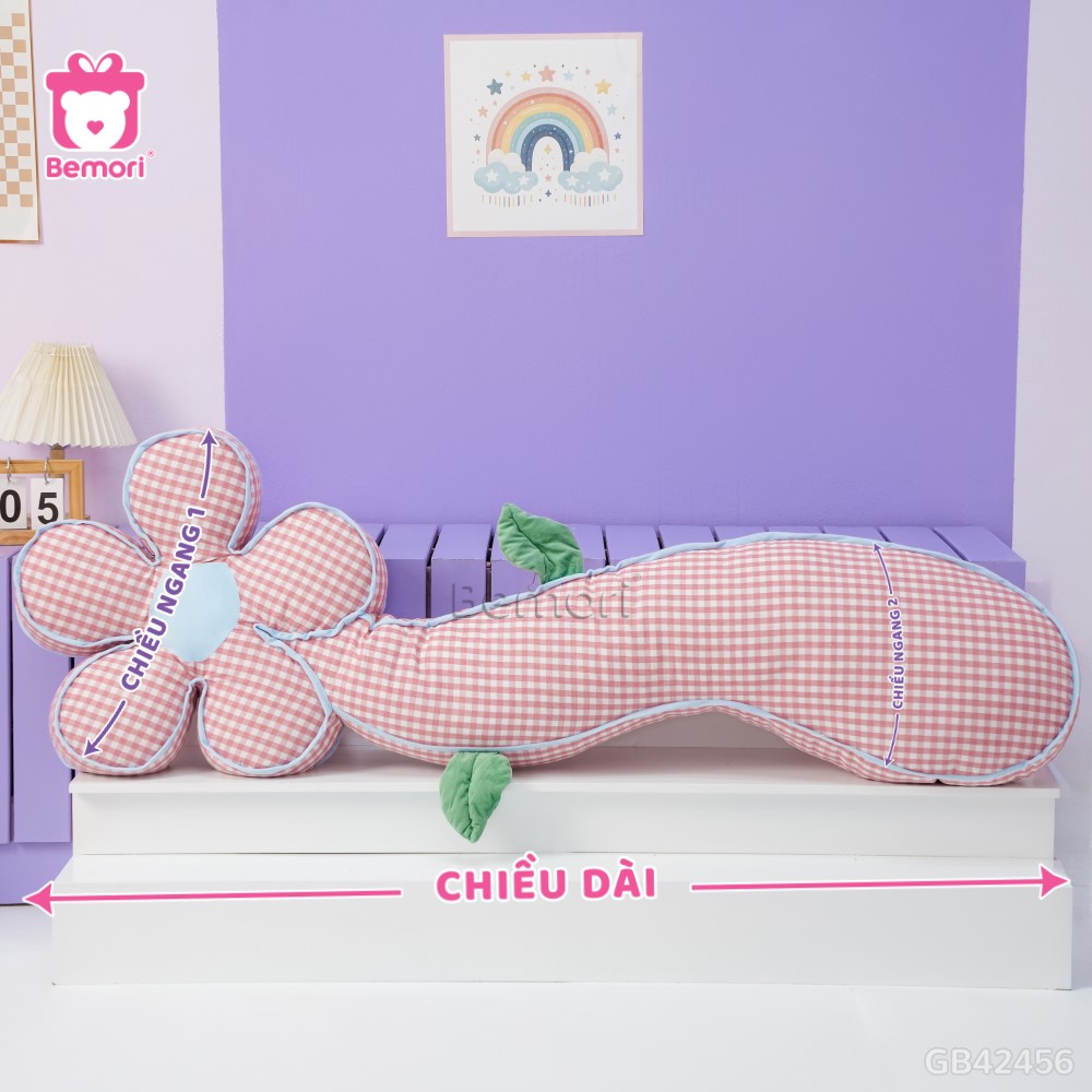 Cách đo kích thước của Gối Ôm Hình Bông Hoa