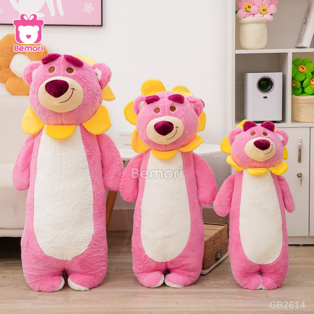 Gối Ôm Lotso Mặt Hoa có nhiều kích thước để lựa chọn