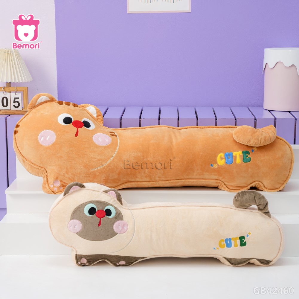 Gối Ôm Mèo Mắt Tròn ôm gối khi ngủ, tựa gối khi nghỉ