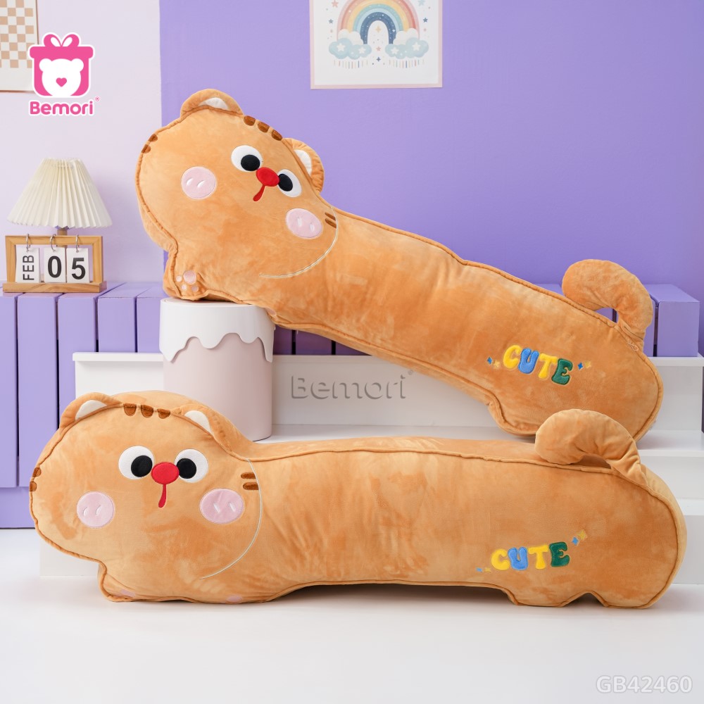 Gối Ôm Mèo Mắt Tròn ôm mềm, nằm êm, nhìn là yêu