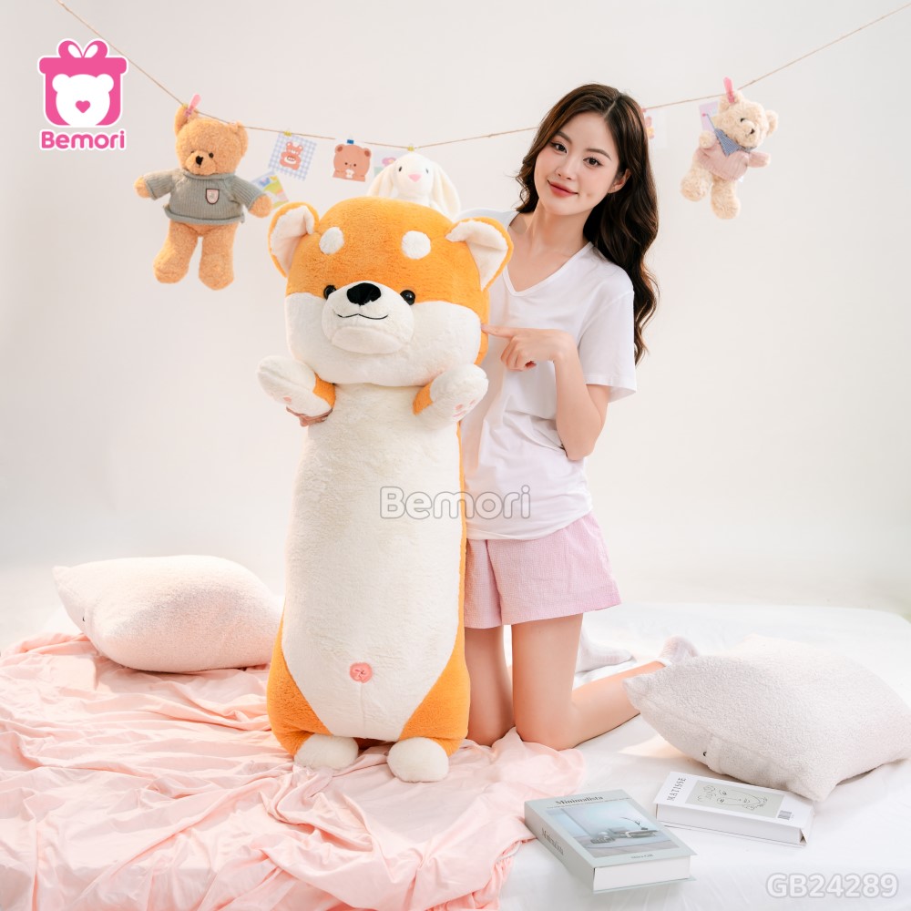 Gối Ôm Shiba Giơ Tay Bigsize