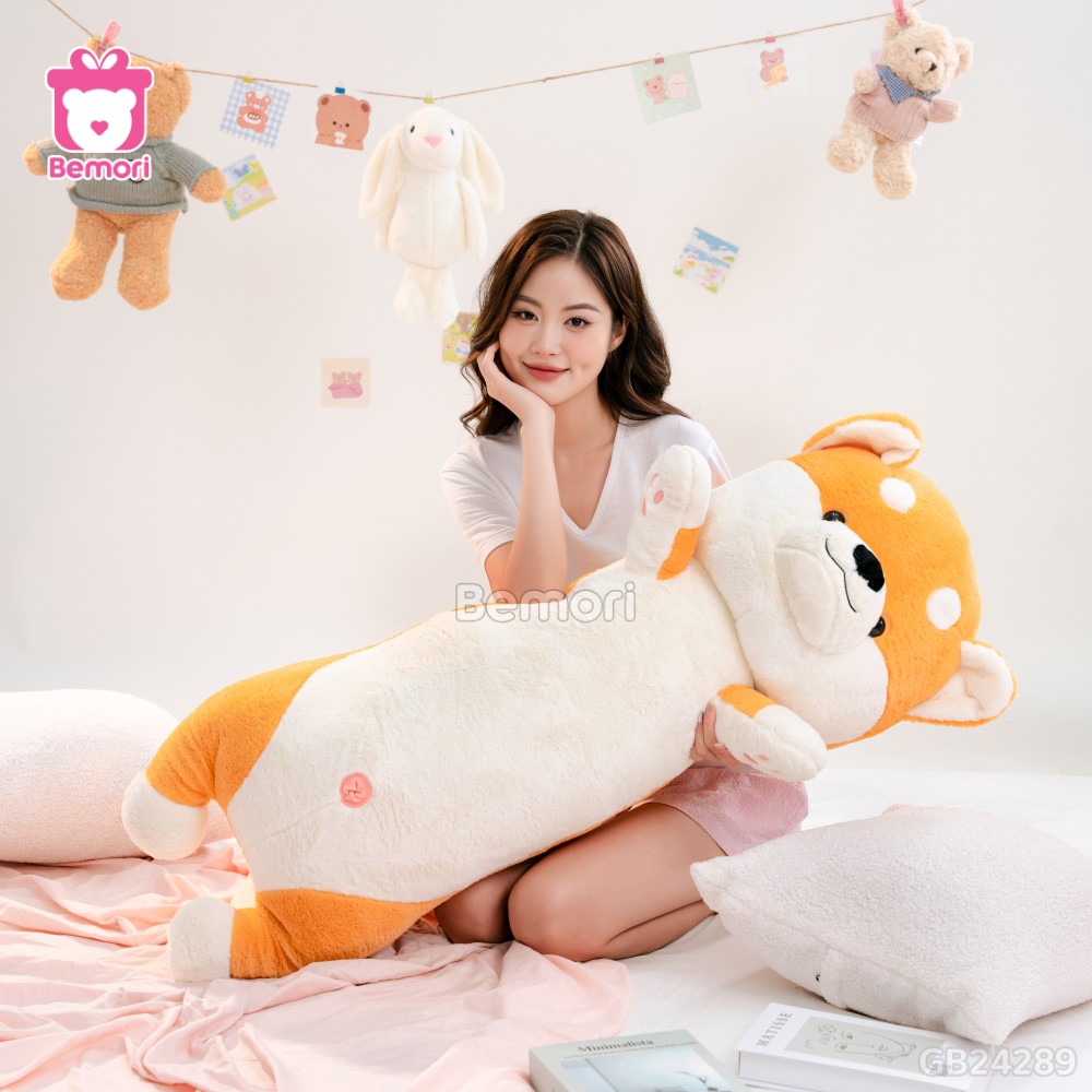 Gối Ôm Shiba Giơ Tay Bigsize