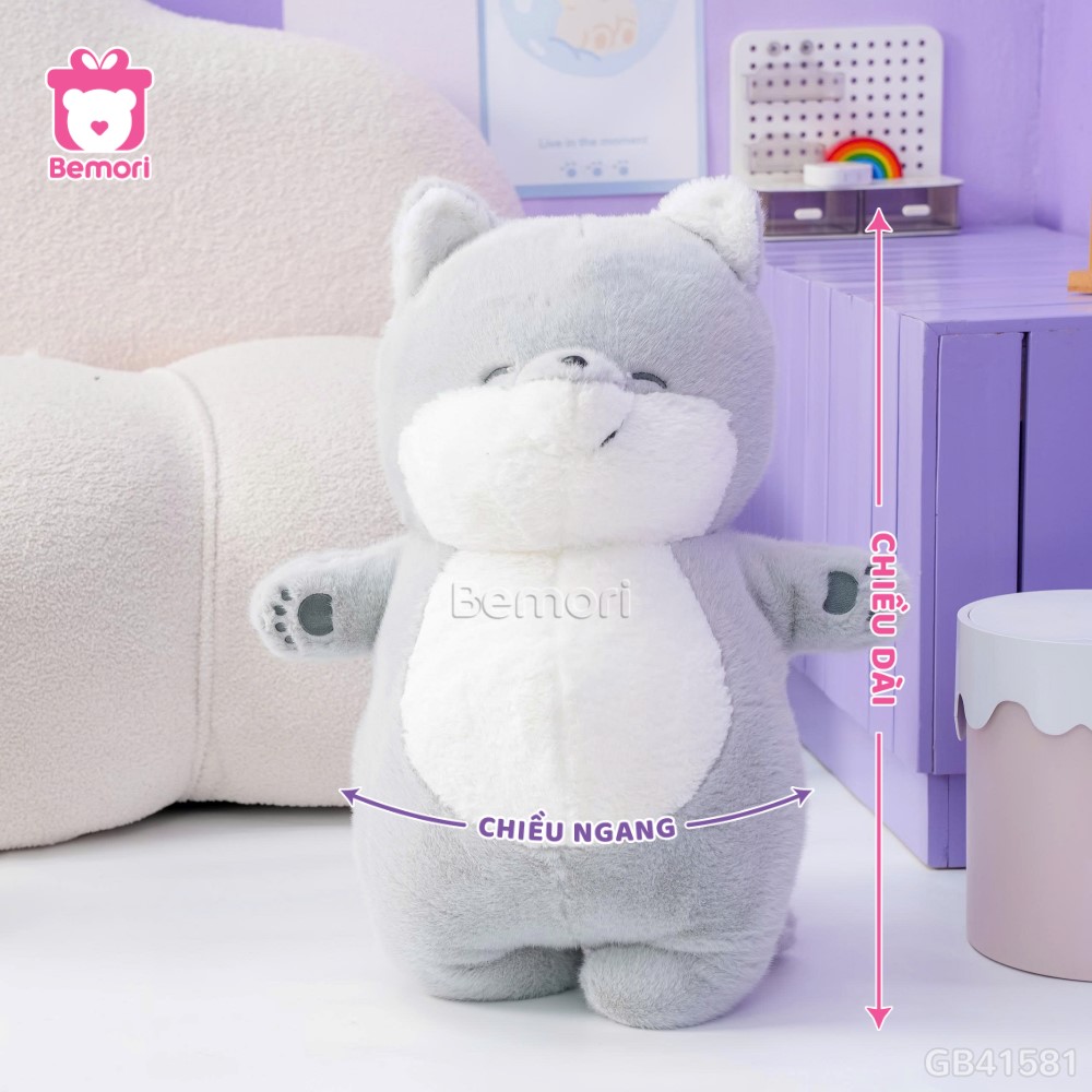 Cách đo kích thước của Gối Ôm Shiba Mập Mạp