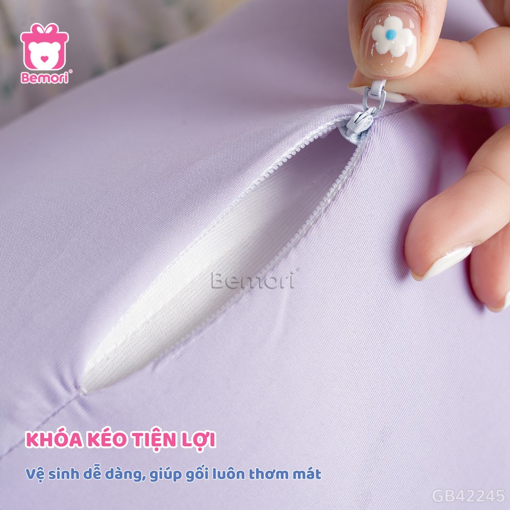 Gối Ôm Kem Lạnh Dáng Sóng có thể tháo ra vệ sinh dễ dàng
