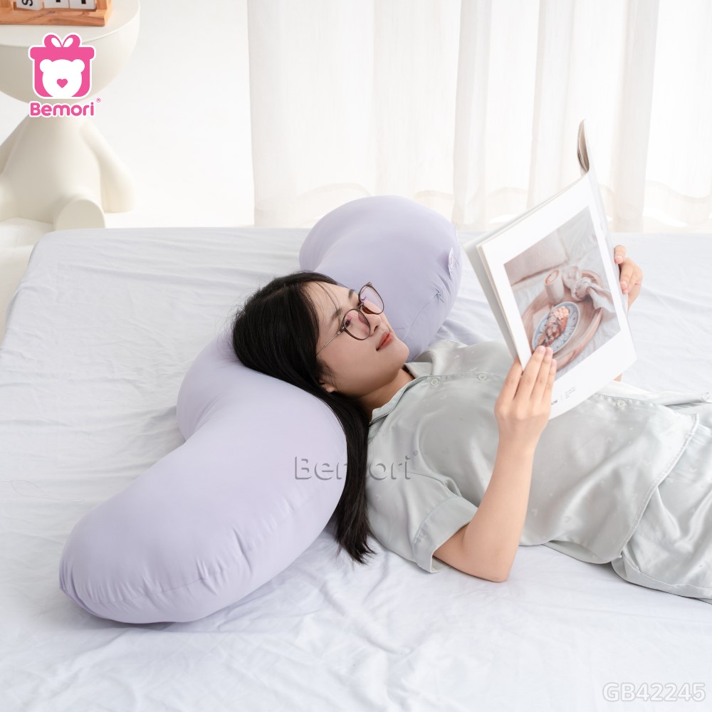 Gối Ôm Kem Lạnh Dáng Sóng phù hợp để gối đầu đọc sách