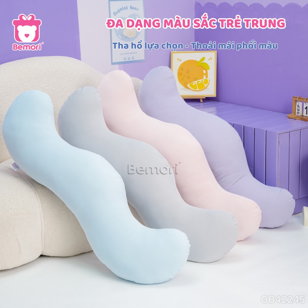 Gối Ôm Kem Lạnh Dáng Sóng đa dạng màu sắc trẻ trung