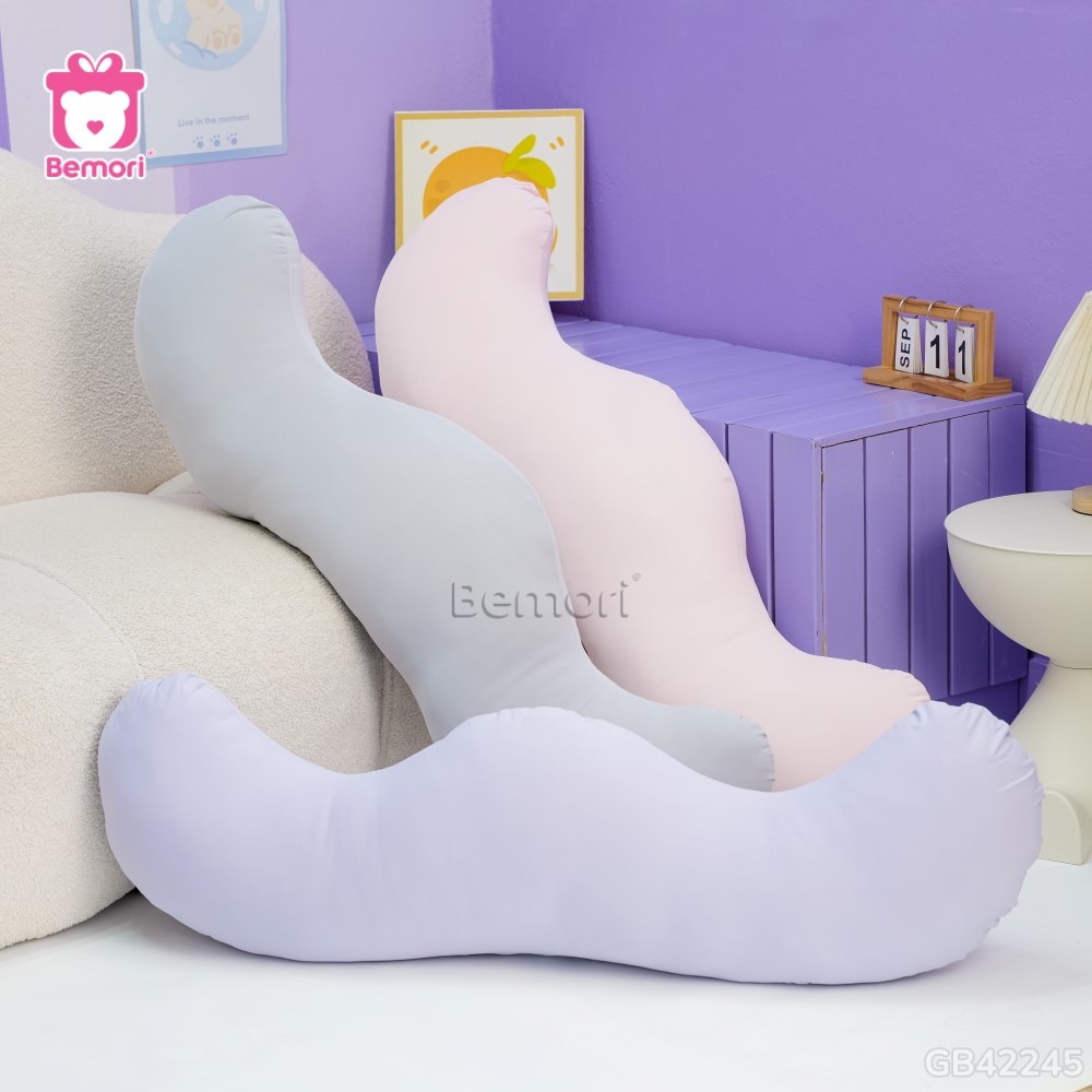 Gối Ôm Kem Lạnh Dáng Sóng chạm vào mát mịn