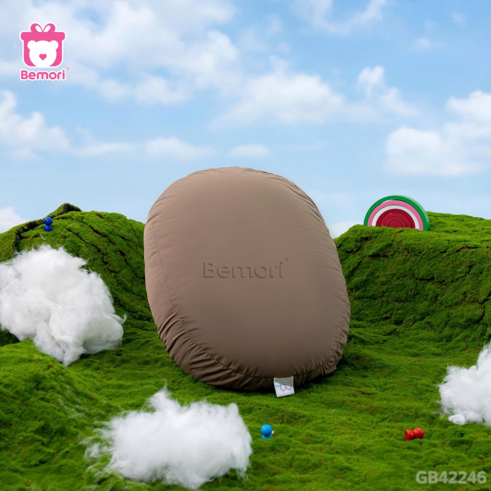 Gối mochi kem lạnh màu nâu