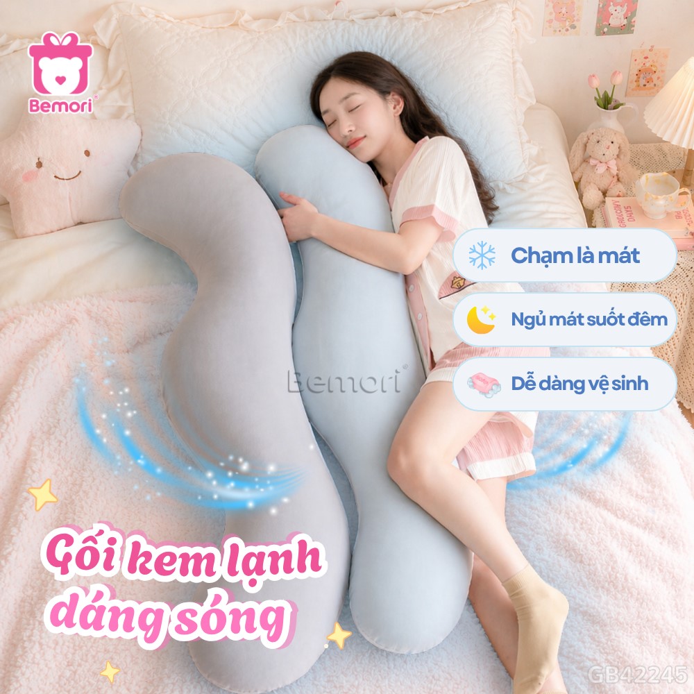 Gối ôm kem lạnh dáng sóng