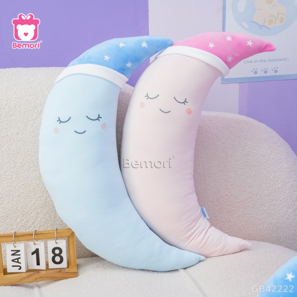 Gối Ôm Kem Lạnh Bé Trăng Đội Mũ