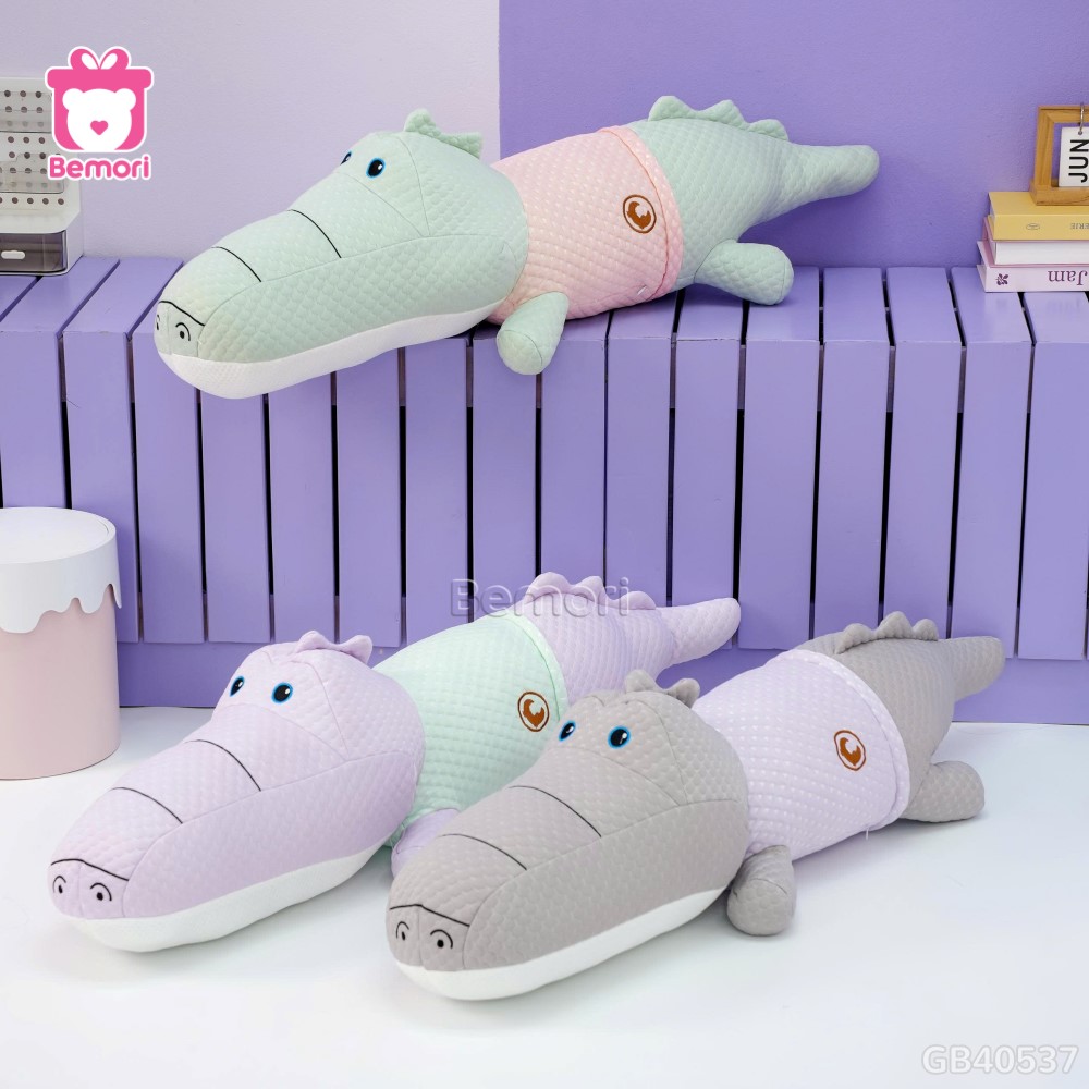 Gối Ôm Lạnh Cá Sấu Mặc Áo