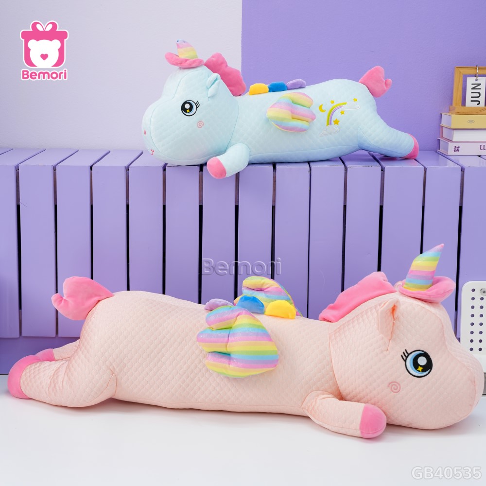 Gối Ôm Lạnh Unicorn Nằm Cánh Galaxy