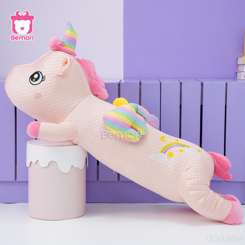 Gối Ôm Lạnh Unicorn Nằm Cánh Galaxy