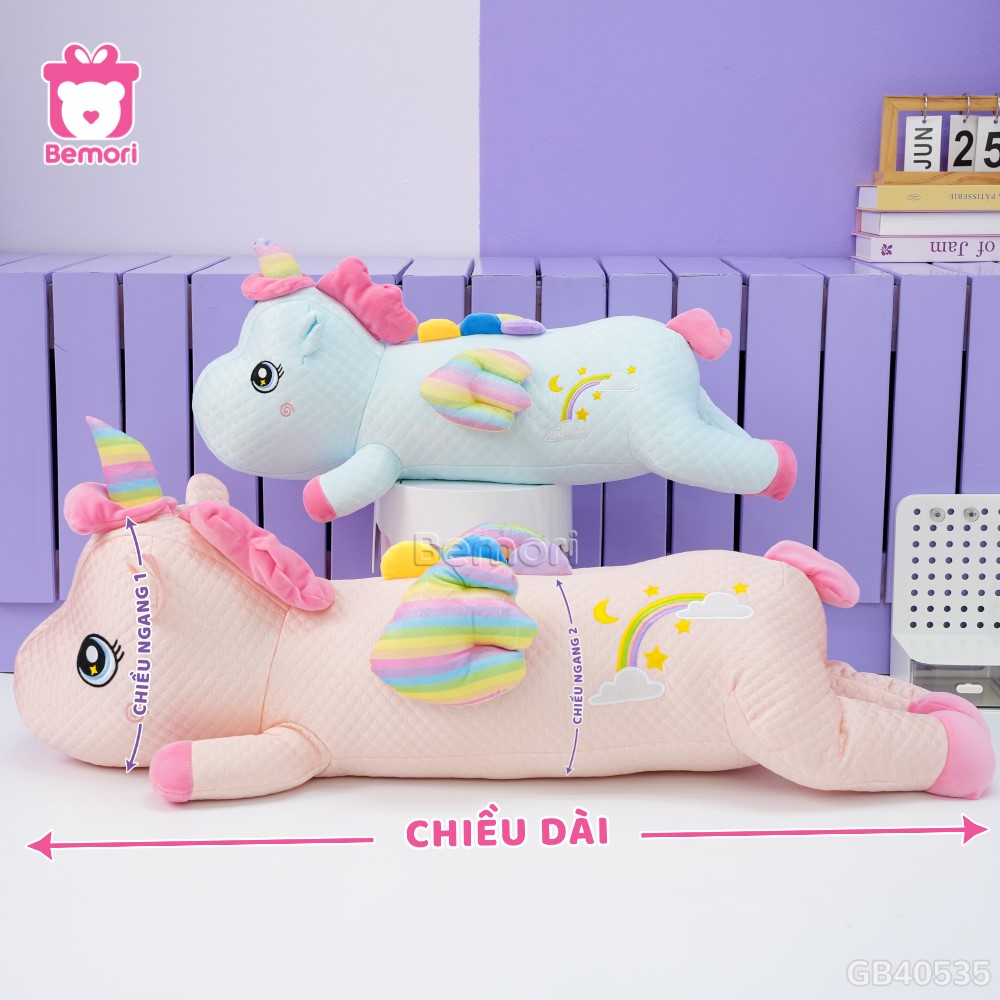 Gối Ôm Lạnh Unicorn Nằm Cánh Galaxy