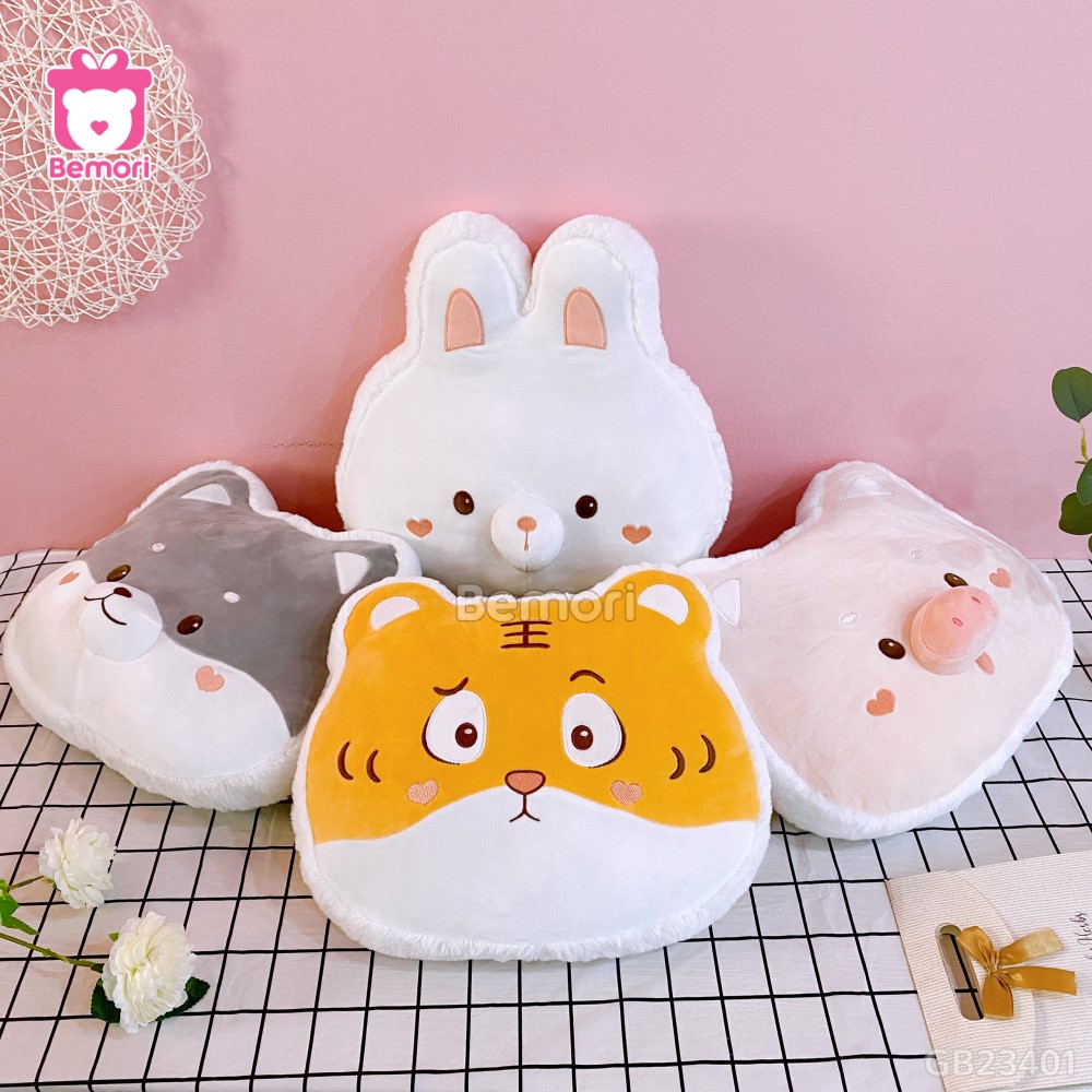 Gối Tựa Thú Má Tim - Hổ