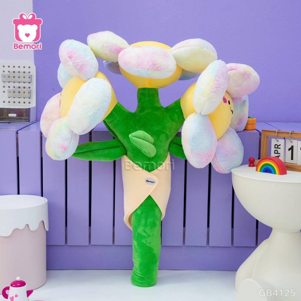 Bó Hoa Bông Mặt Cười Vải Lông