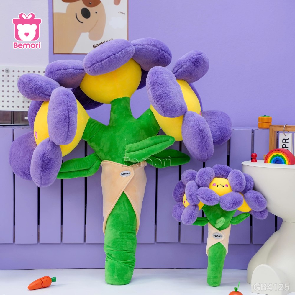 Bó Hoa Bông Mặt Cười Vải Lông