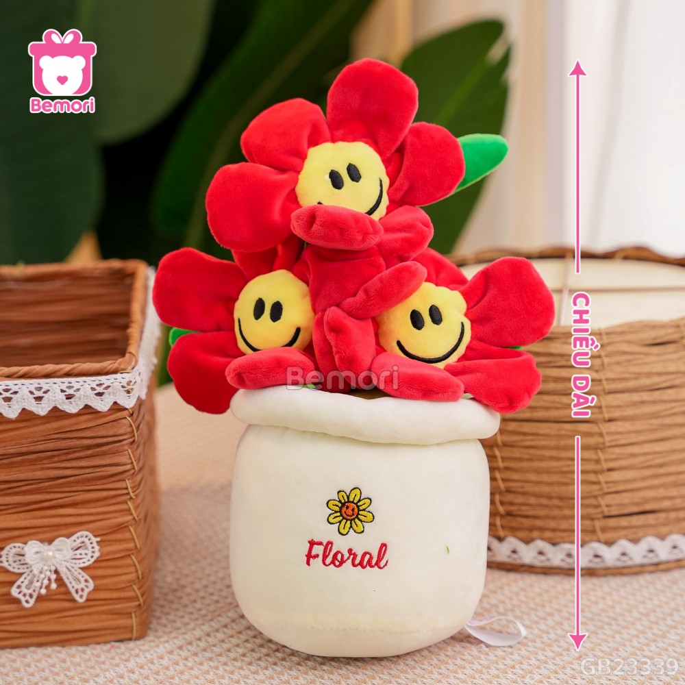 Cách đo kích thước của Chậu Hoa Bông Floral