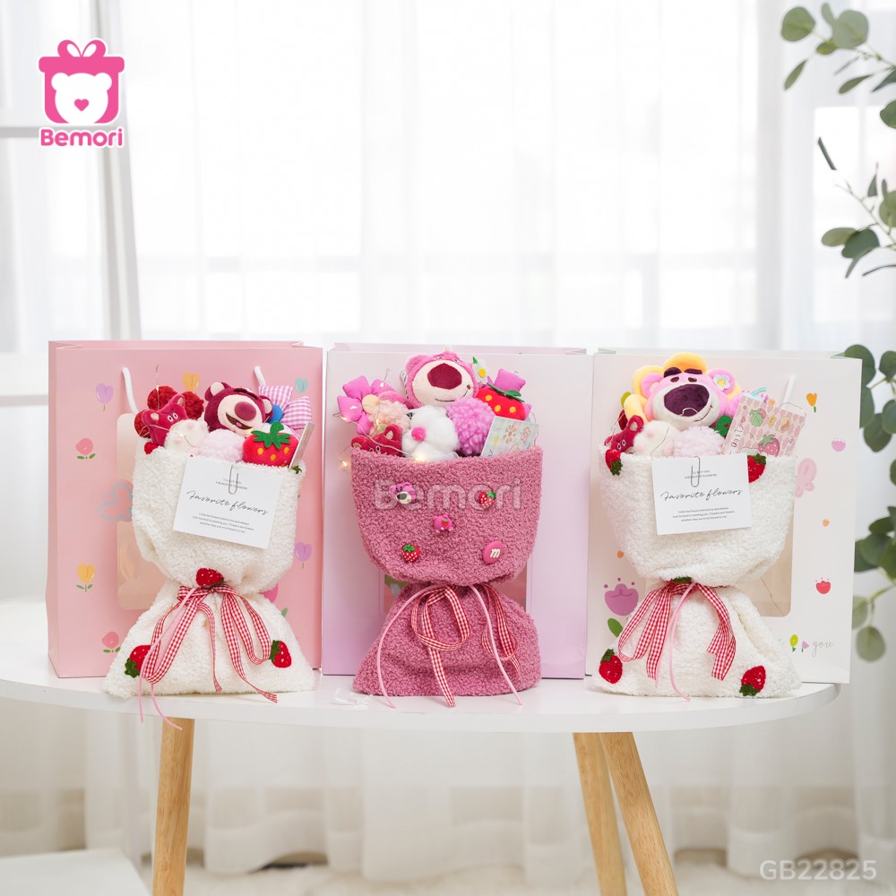 Set bó hoa gấu bông rực rỡ sắc màu