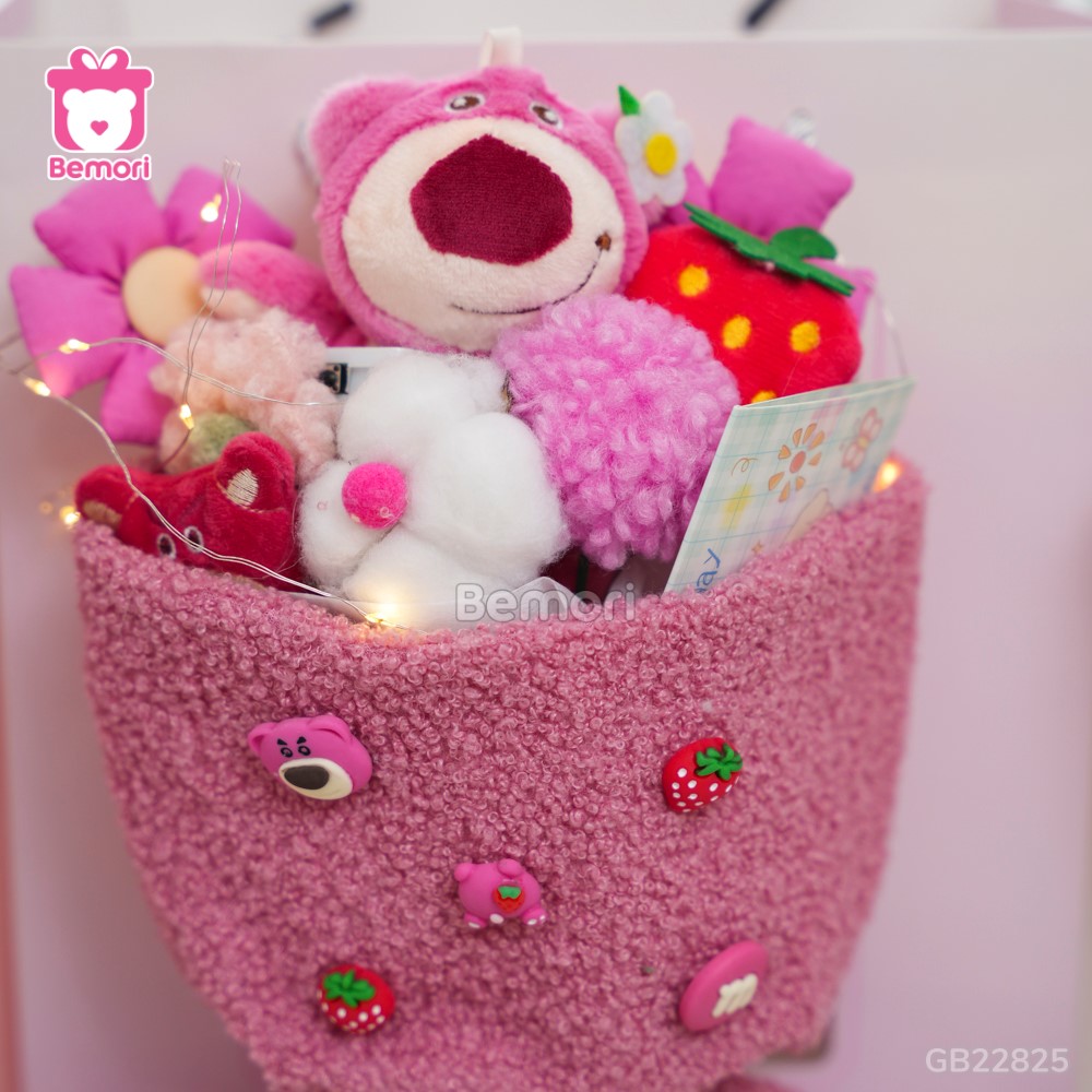 Set Bó Hoa Gấu Bông Lotso – Hồng