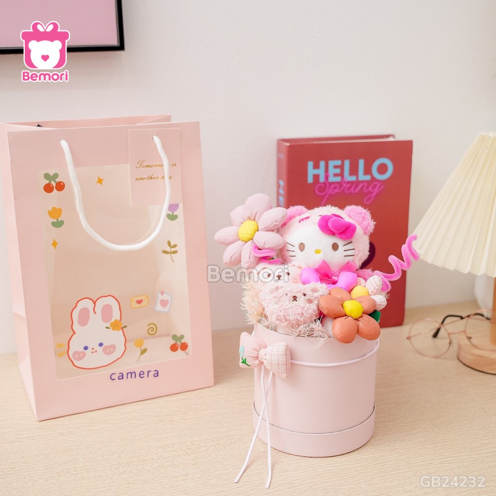 Set Bó Hoa Hộp -Kitty Hồng