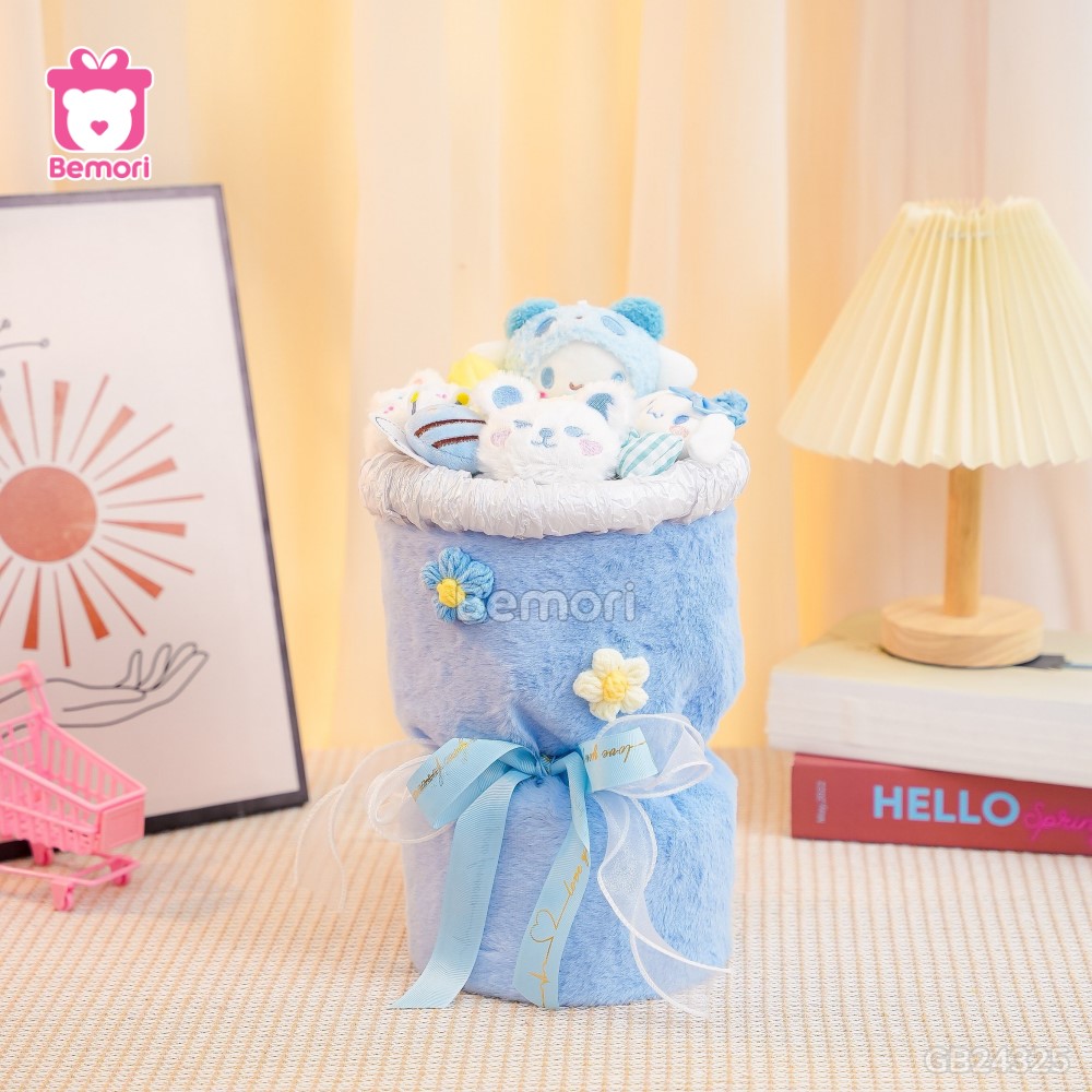 Set Bó Hoa Vải Lông Xanh – Thỏ Cinnamoroll