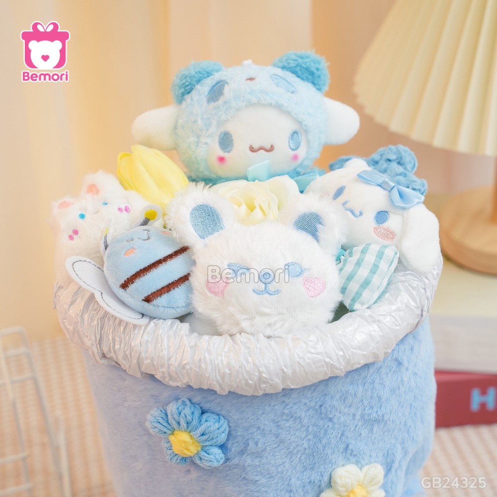 Set Bó Hoa Vải Lông Xanh – Thỏ Cinnamoroll