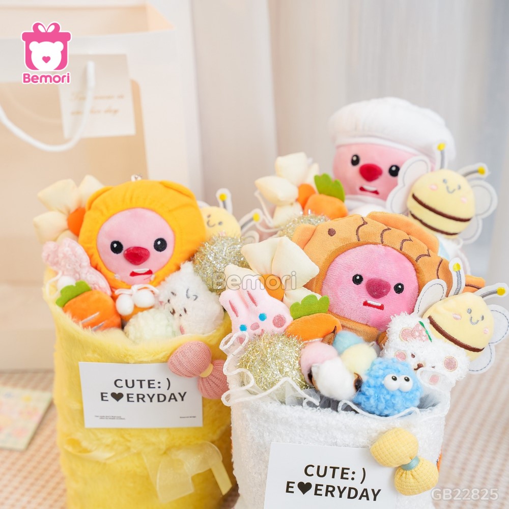 Set Bó Hoa Vải Loopy nhiều mẫu mã để lựa chọn