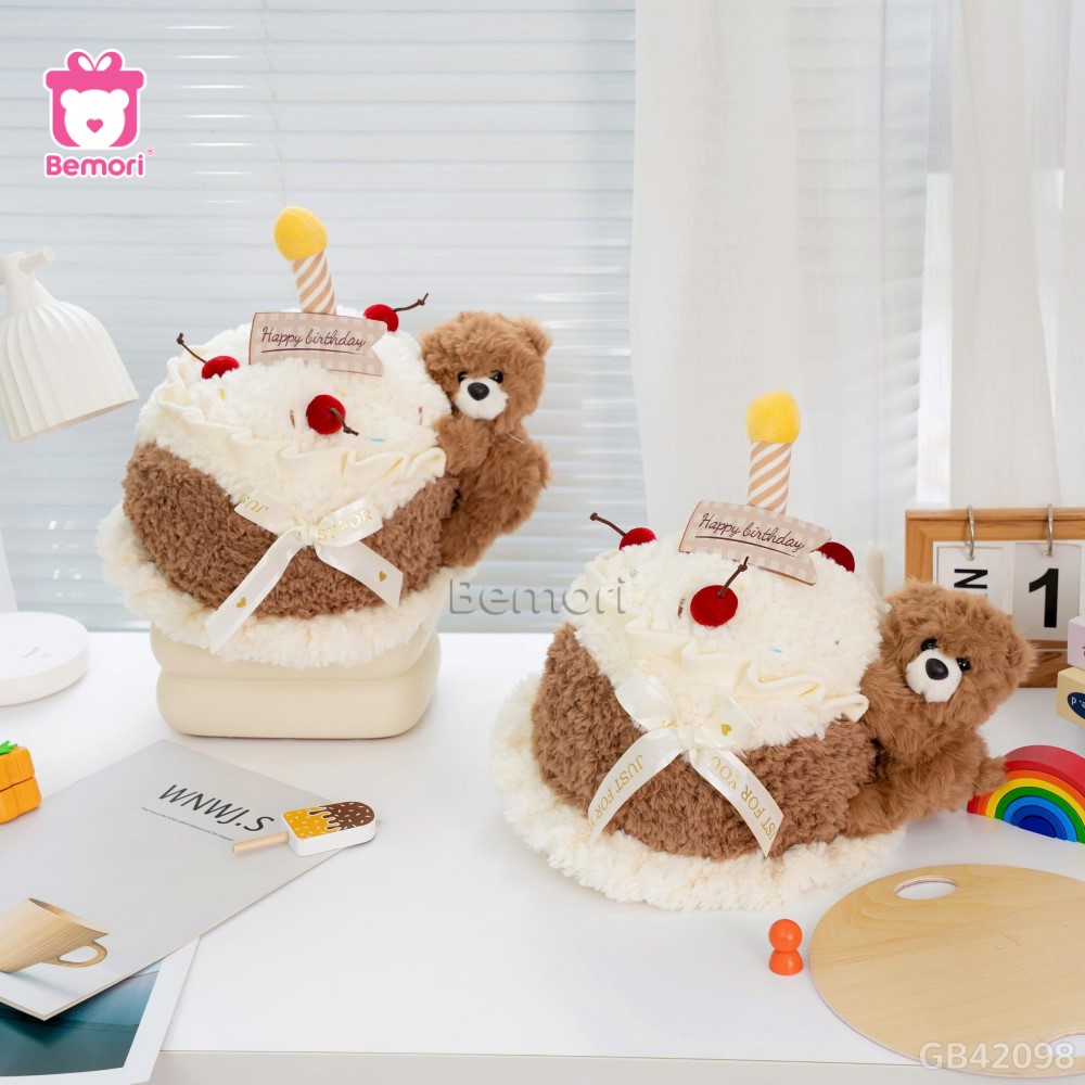 Gấu Bông Bánh Sinh Nhật Gấu Cherry