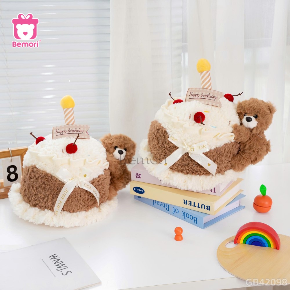 Gấu Bông Bánh Sinh Nhật Gấu Cherry