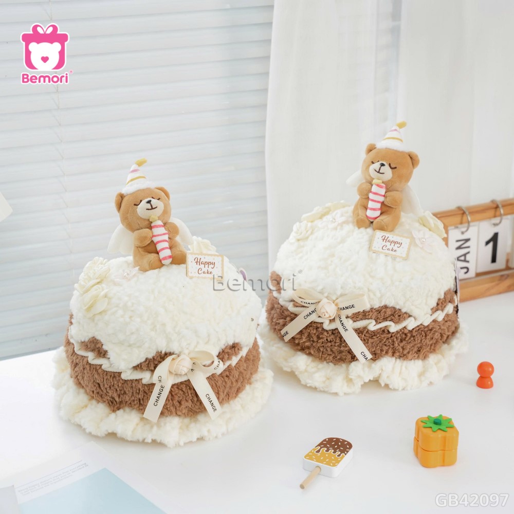 Gấu Bông Bánh Sinh Nhật Gấu Ôm Nến
