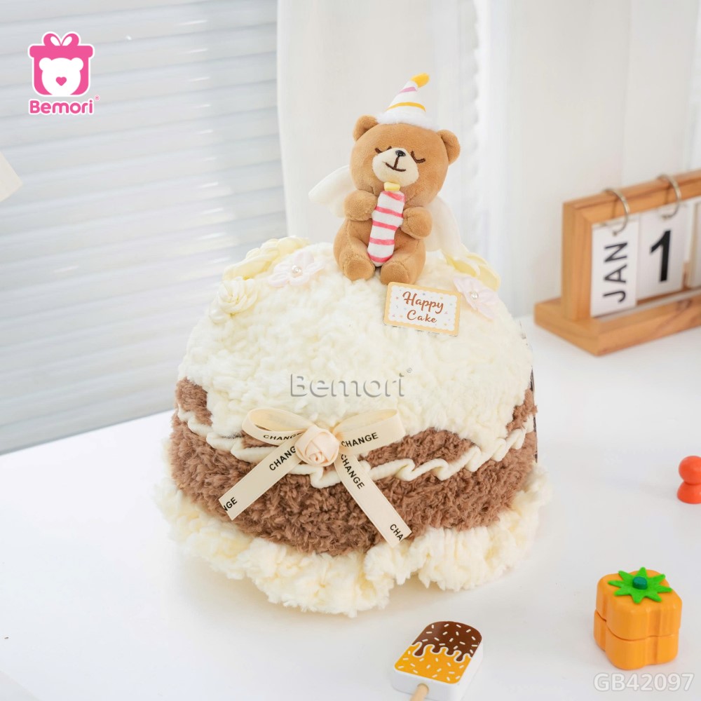 Gấu Bông Bánh Sinh Nhật Gấu Ôm Nến