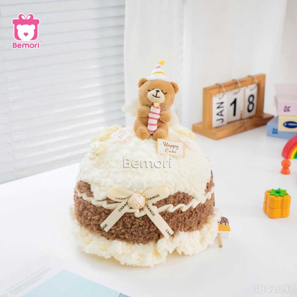Gấu Bông Bánh Sinh Nhật Gấu Ôm Nến