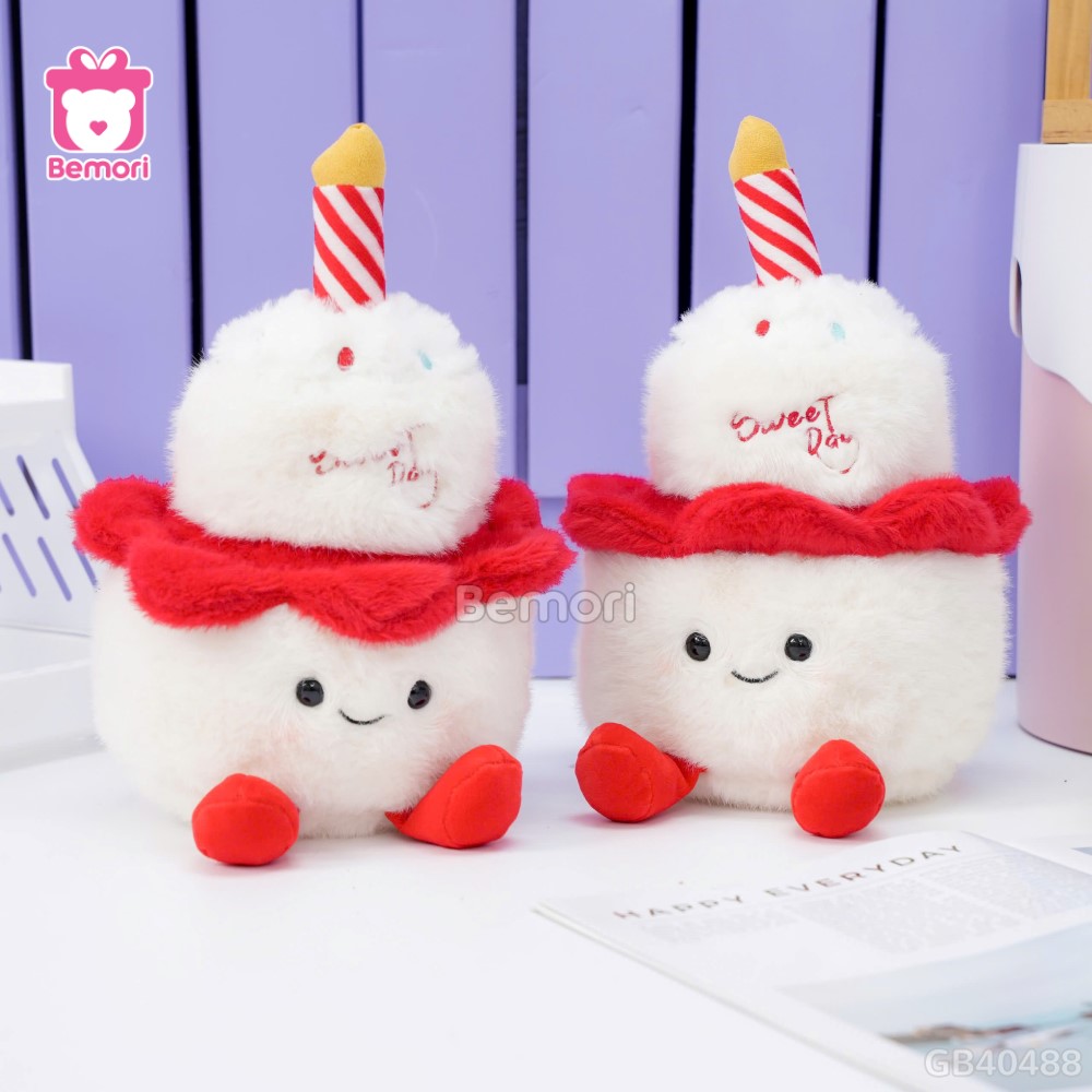 Gấu Bông Bánh Sinh Nhật - Đỏ rực rỡ