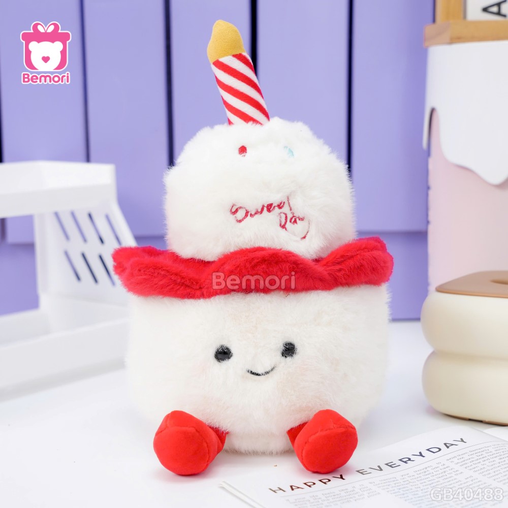 Gấu Bông Bánh Sinh Nhật - Đỏ tươi sáng