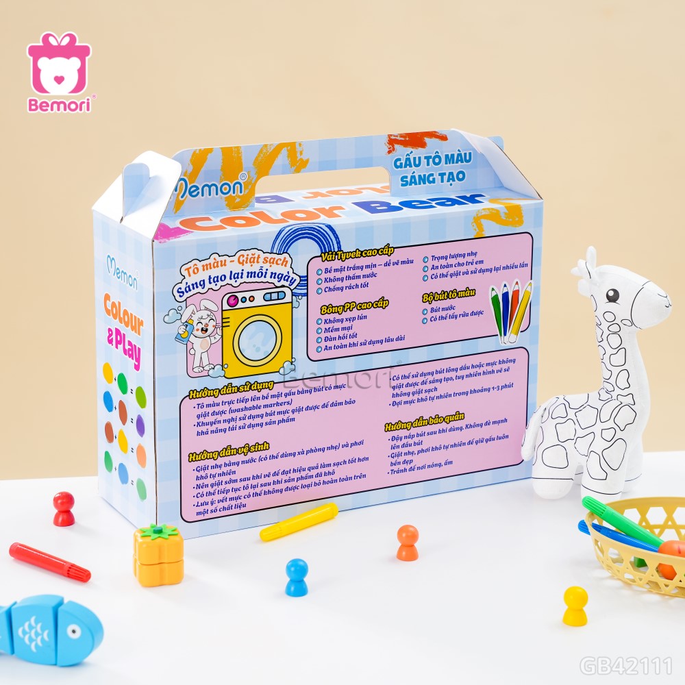 SET Gấu Bông Tô Màu Color Bear