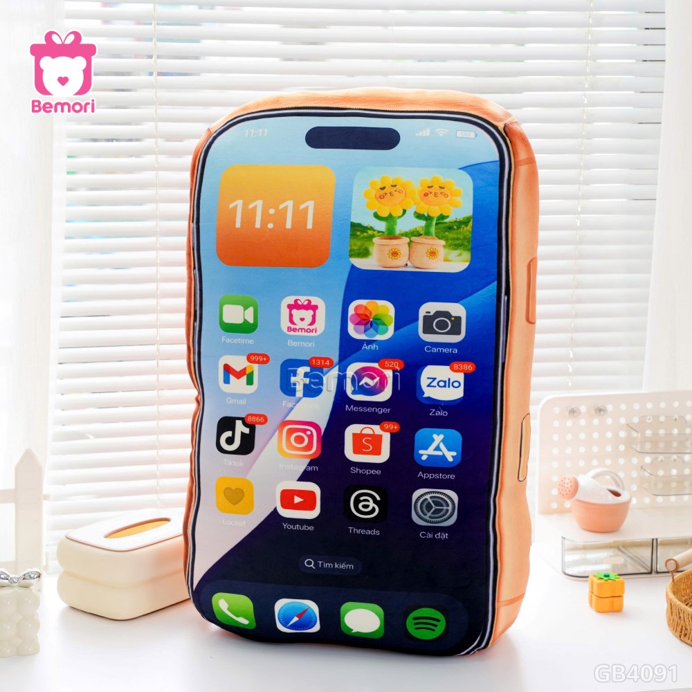 Gấu Bông iPhone 17 ProMax - Màu Cam