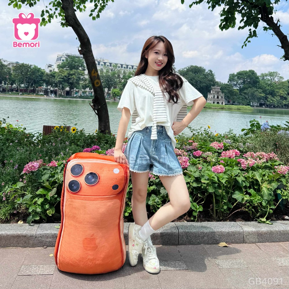 Gấu Bông iPhone 17 ProMax - Màu Cam
