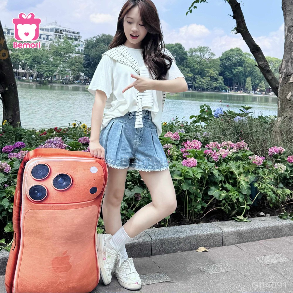 Gấu Bông iPhone 17 ProMax - Màu Cam